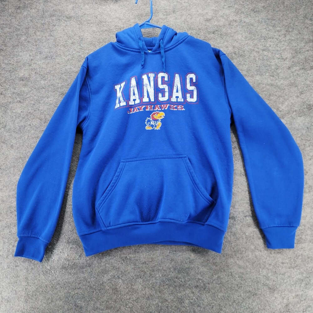 Kansas Jayhawks Hoodie Womens Medium NCAA KA Long Sleeve Blue